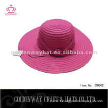 Ladies fashion paper hat GW042 summer beach hats new 2014 with ribbon